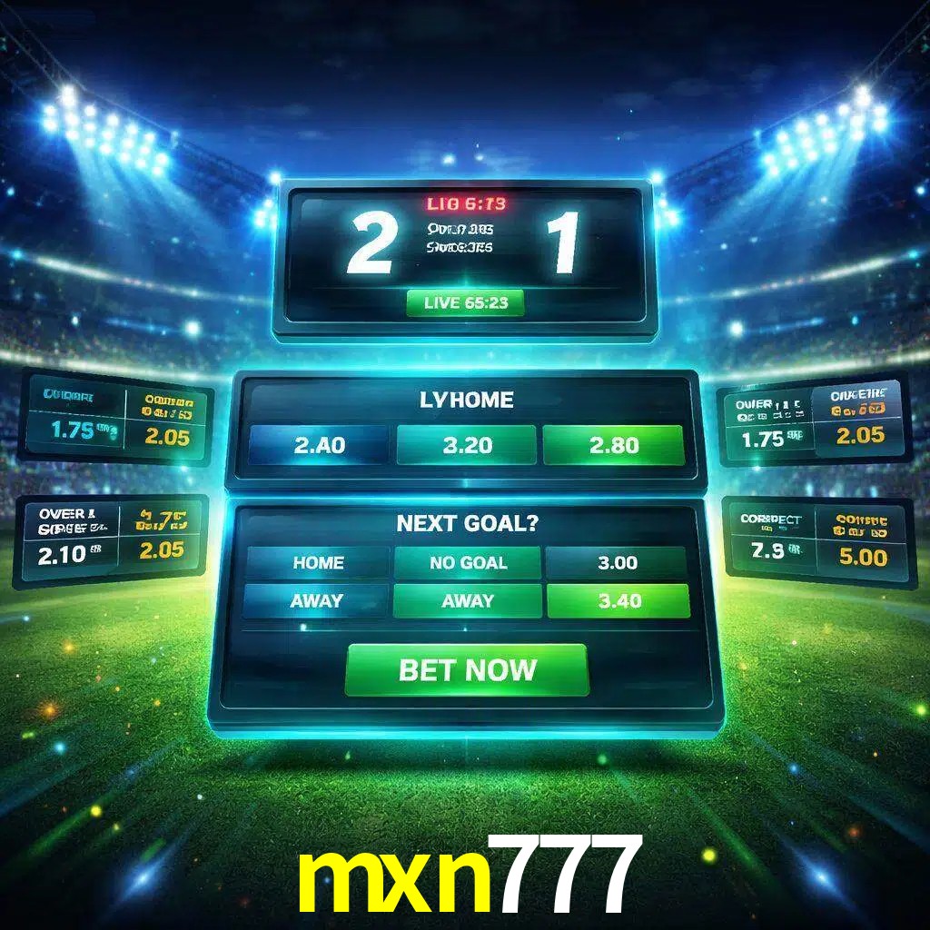 Vista de apuestas en vivo mxn777 durante un partido en curso