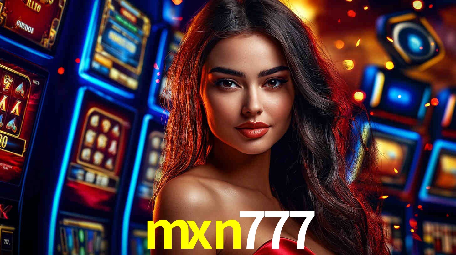 Una escena digital vívida inspirada en casino con mxn777 mostrado prominentemente, luces brillantes, fichas, cartas y acentos dorados.